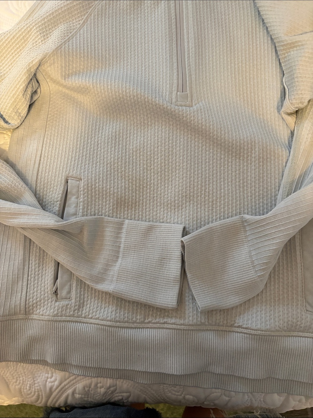 lululemon athletica Light Gray Quarter-Zip Pullover - Picture 6 of 11
